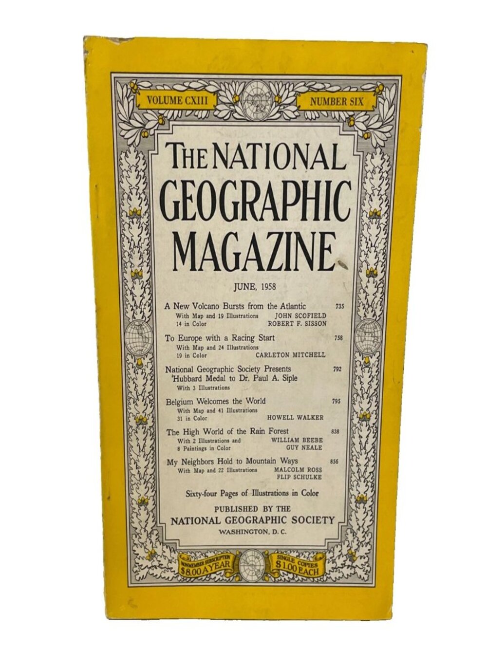 National Geographic Magazine June 1958 Vol 113 No 6 Vintage 50s Travel History